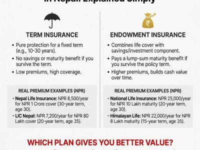 Term Insurance vs Endowment Insurance in Nepal — Which One Should You Buy?